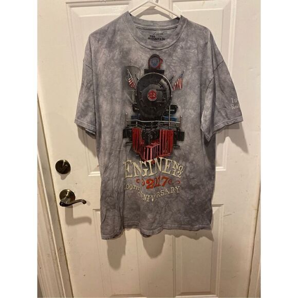 The Mountain Dyed T-shirt Engine No.12 2017 100th Anniversary Tweetsie Railroad - Picture 1 of 8